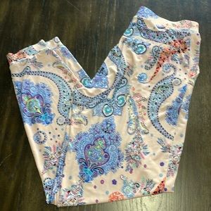 Pink Paisley Soft Pants with Pockets